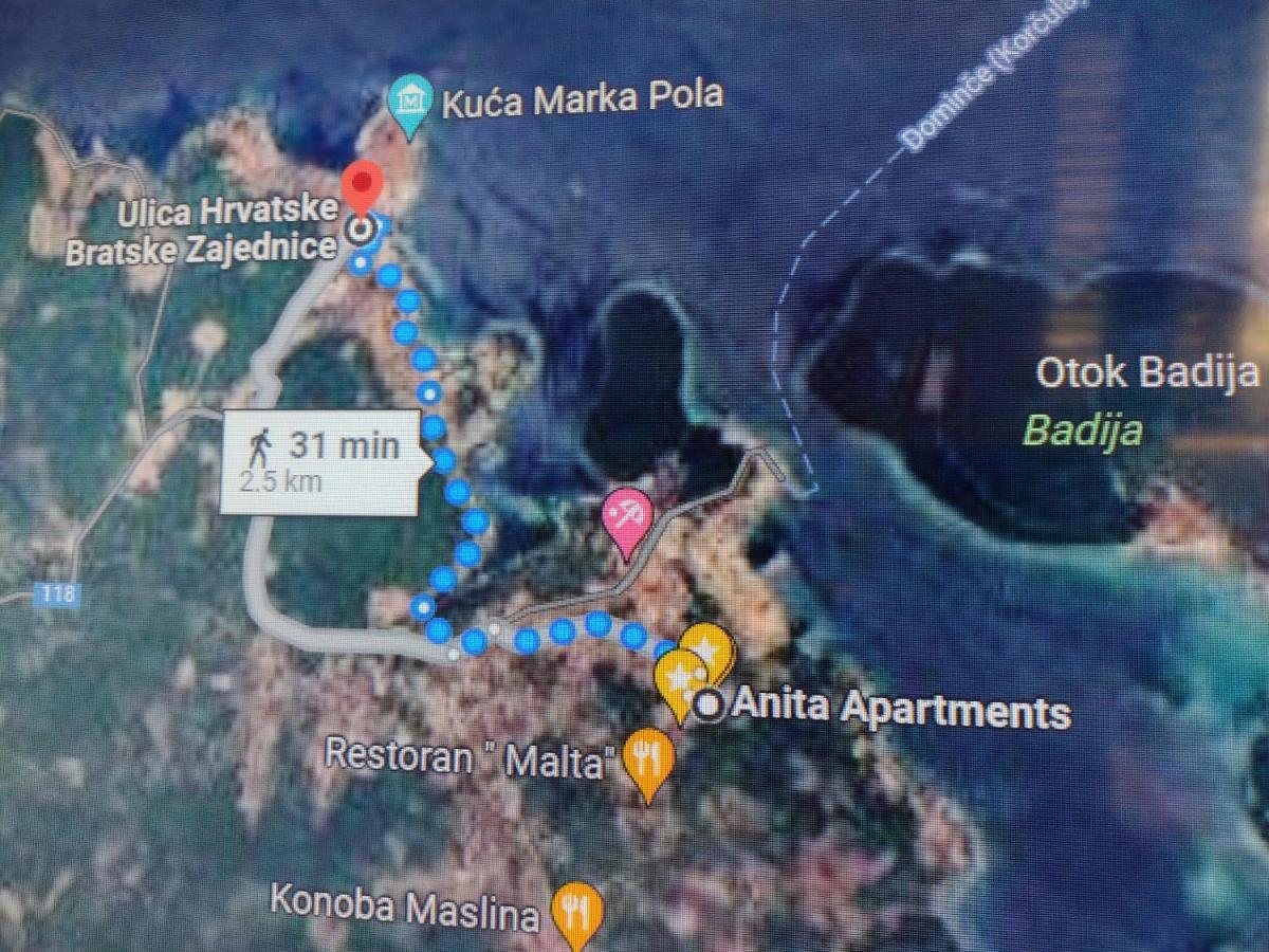 Apartmani Anita, Korcula ภายนอก รูปภาพ